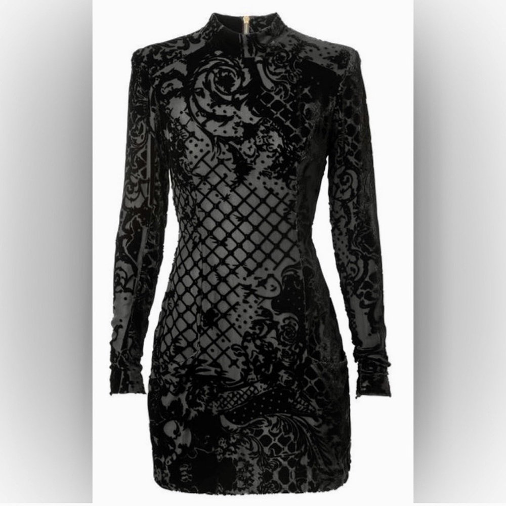 Balmain Black Long Sleeve Silk Dress!🖤